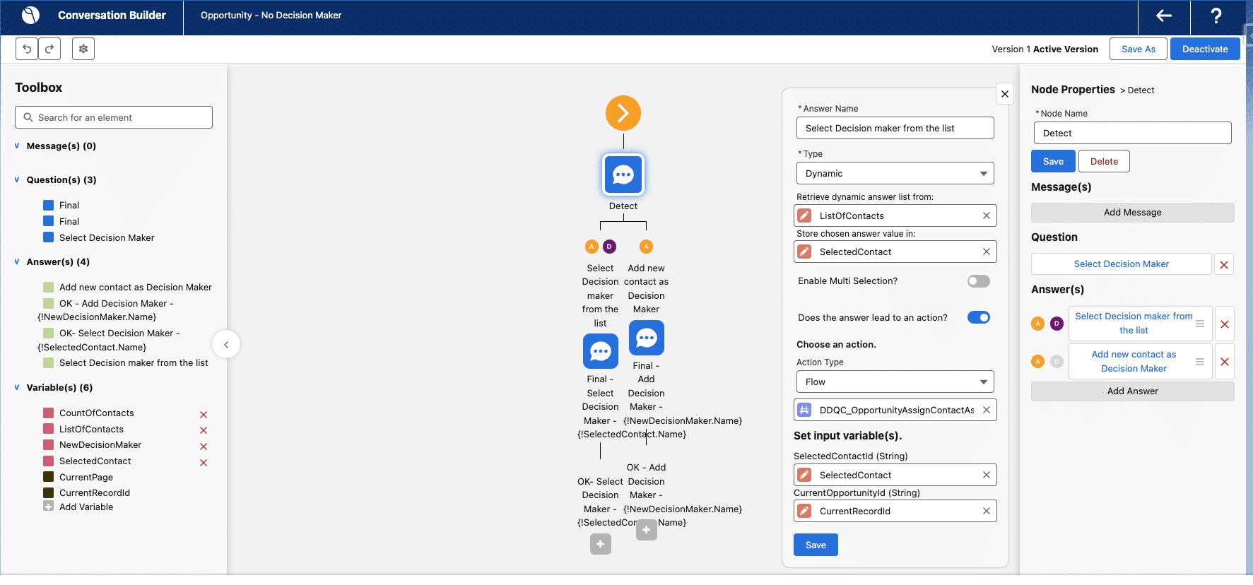 Picture of the Delpha Conversation Builder to create your own conversations