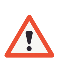 Warning Icon, triangle with an exclamation mark in the middle